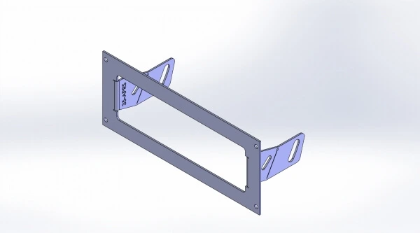 [C-EB35-APRS-1P-A] - 1-Piece Equipment Angled Mounting Bracket, 3.5" Mounting Space, Fits Motorola APX-4500 Radios