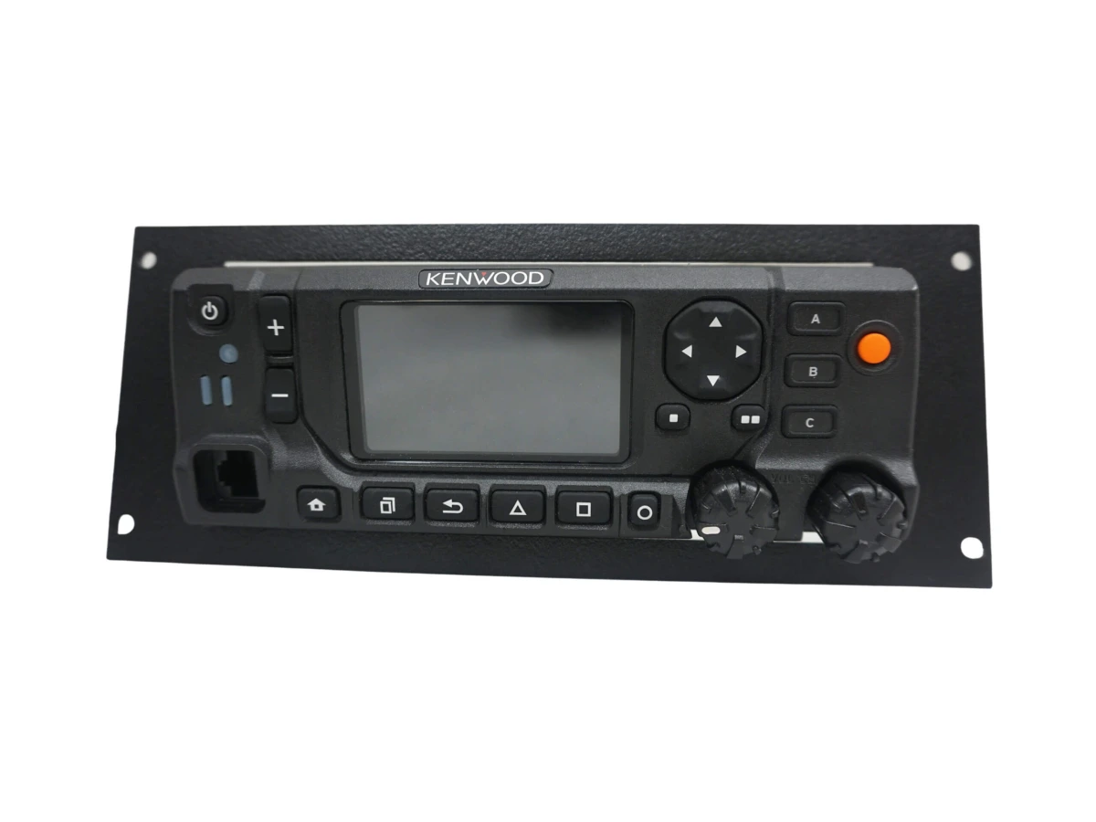 [C-EB35-KCH-1P-A] - Angled 1-Piece Equipment Mounting Bracket, 3.5" Mounting Space, Fits Kenwood KCH-20R remote radio