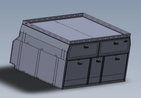 [CP-5D-4737-SCALE] - Command Post, 46" W x 37"L x 26" Five Drawer Scale Module