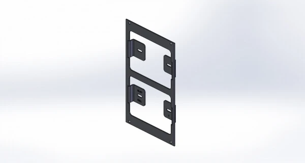 [C-EB50-WSB-1P] - 1-Piece Equipment Mounting Bracket, 5" Mounting Space, Fits Dual Whelen Arges Controllers