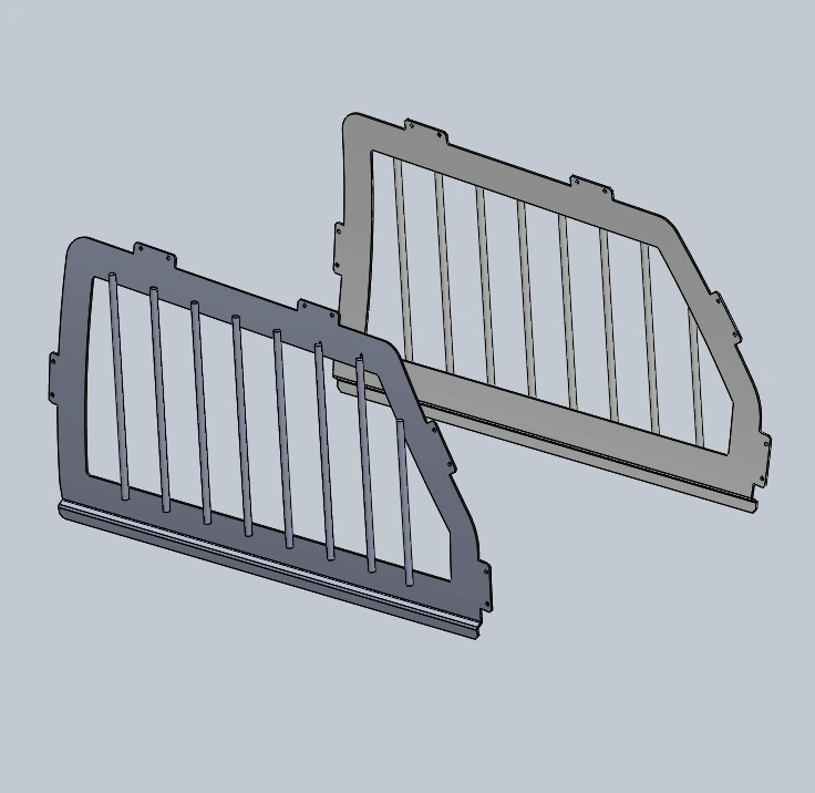 [WG-DUR18-SET] - Dodge Durango Driver & Passenger-side Vertical Bar Window Guard