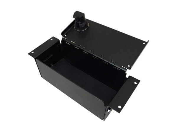 [C-AP-0325-L] - 3" Accessory Pocket w/Hinged Lid & Lock, 2.5" Deep