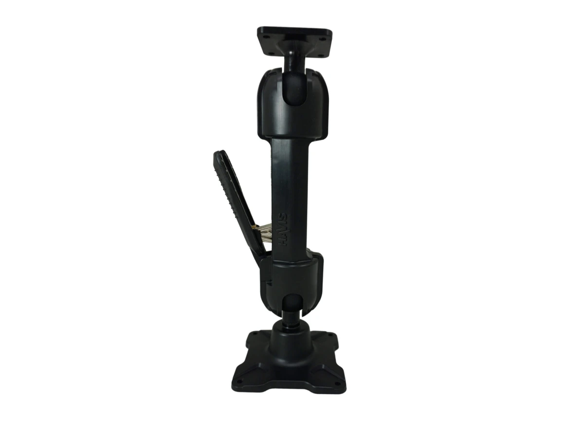 [DBM-1150-CL-0104] Dual Ball Mount with 1.50" Clamp-Style Long Housing, One Standard AMPS Plate & One Long VESA 75 Plate