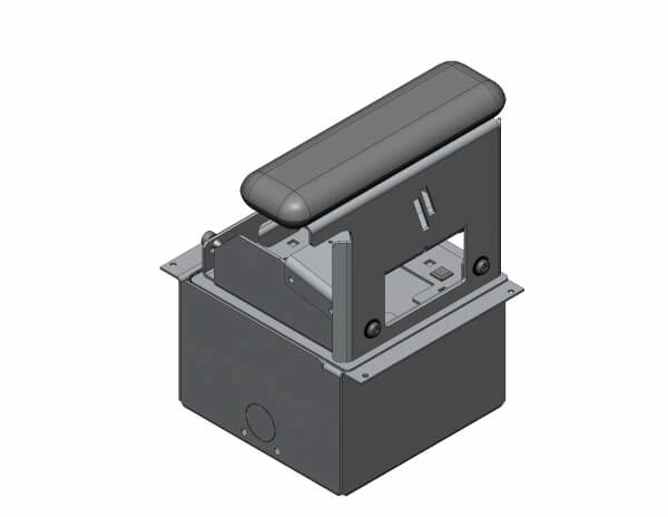 [C-ARPB-147] - Zebra ZQ520 & ZQ521 Printer Mount with Accessory Pocket and Tall Armrest