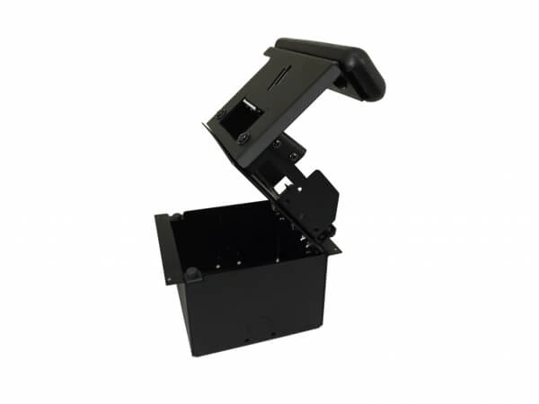 [C-ARPB-147] - Zebra ZQ520 & ZQ521 Printer Mount with Accessory Pocket and Tall Armrest
