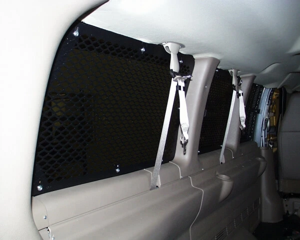 [WGI-C1] - 1997-2024 Chevrolet G-Series Extended Length Van With Swing Out Side Doors Interior Window Guard Kit For 8 Windows, 1