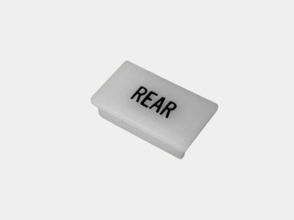 [C-LABEL-REAR] - Standard White Switch Label W/ Black Imprint