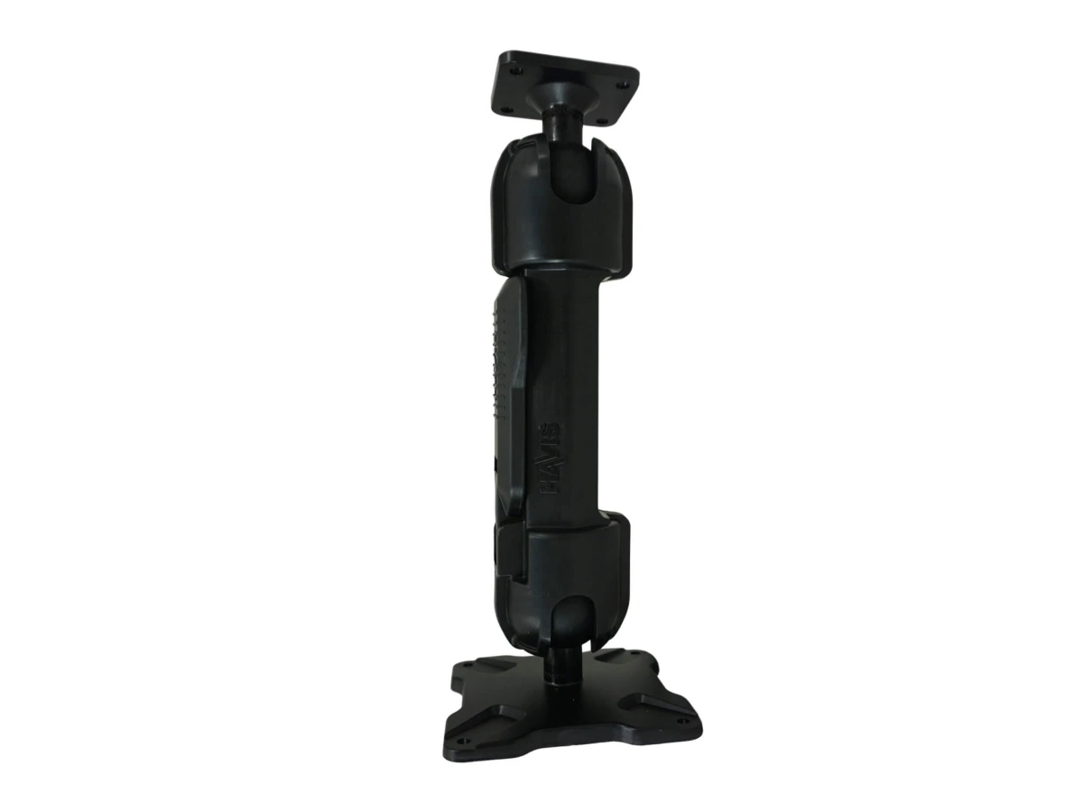 [DBM-1150-CL-0103] Dual Ball Mount with 1.50" Clamp-Style Long Housing, One Standard AMPS Plate & One Standard VESA 75 Plate