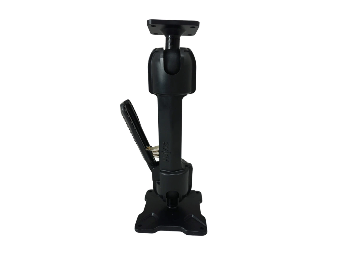 [DBM-1150-CL-0103] Dual Ball Mount with 1.50" Clamp-Style Long Housing, One Standard AMPS Plate & One Standard VESA 75 Plate