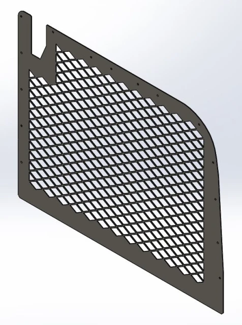 [AC-FTV-RD-DS] - Ford 15 Passenger Low-Roof Transit Van Passenger-Side Rear Door Window Screen