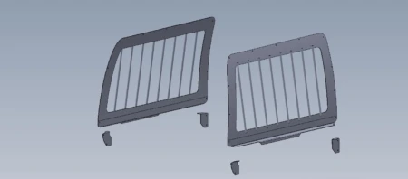 [WG-21SB-VERTBR] - 2021+ Chevy Suburban Driver & Passenger-side Vertical Bar Window Guard
