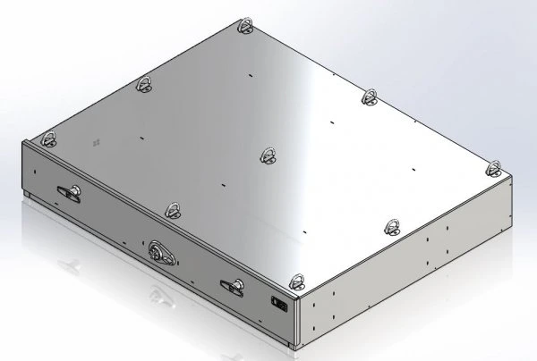 [CP-GB403265-PB] - Storage Vault, 40" W x 32" L x 6.5" H with two draw-tight locking handles and push-button lock
