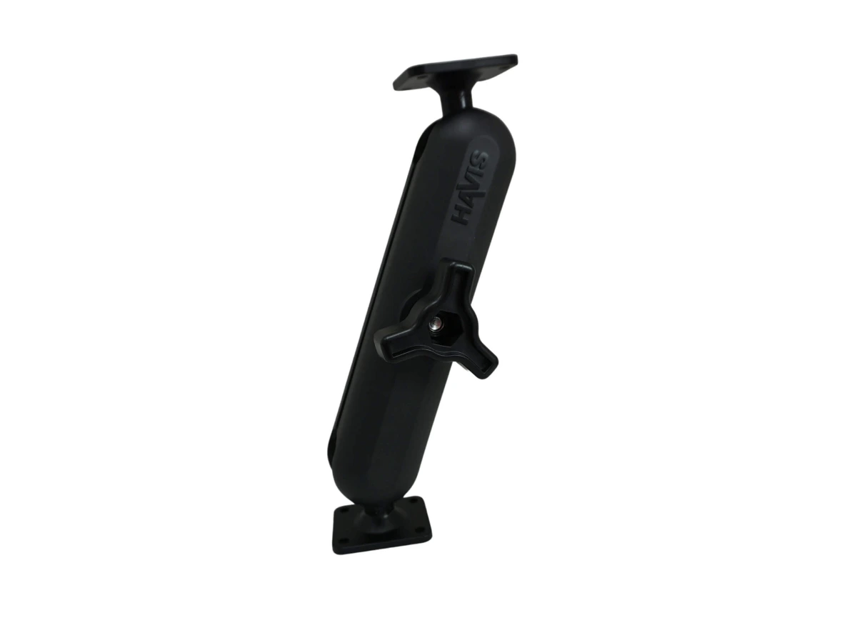 [DBM-1150-KL-0101] Dual Ball Mount with 1.50" Knob-Style Long Housing & Two Standard AMPS Plates