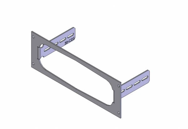 [C-EB30-CDS-1P] - 1-Piece Equipment Mounting Bracket, 3" Mounting Space, Fits Motorola CDM 750, 120, 1550 Self-Contained, Flush-