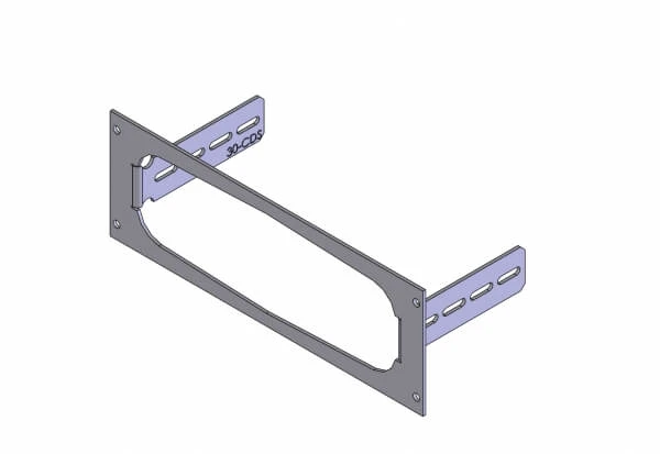 [C-EB30-CDS-1P] - 1-Piece Equipment Mounting Bracket, 3" Mounting Space, Fits Motorola CDM 750, 120, 1550 Self-Contained, Flush-