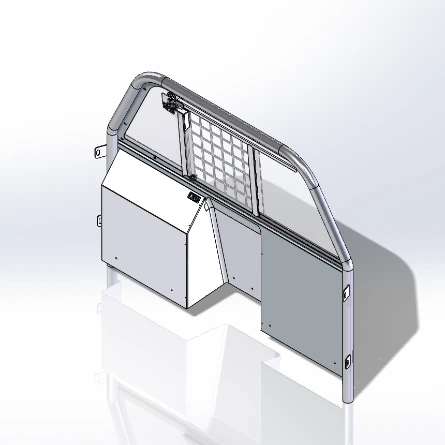 [TP-E-SF6-US-SS] - Straight Frame Spacemaker Sliding Square-hole Punched Window Partition
