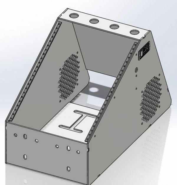 [CC-T-V12] - Universal 12" Vertical Console with Four DC Outlet Holes