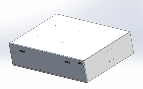[CP-483512-DL] - Storage Vault, 48" W x 35" L x 12" H Two Drawers with Carpet on Top and Draw-tight Locking Handles
