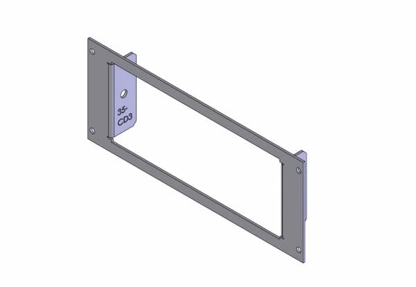 [C-EB35-CD3-1P] - OBSOLETE – 1-Piece Equipment Mounting Bracket, 3.5" Mounting Space, Fits Code 3 Public Safety Equipment 3892,