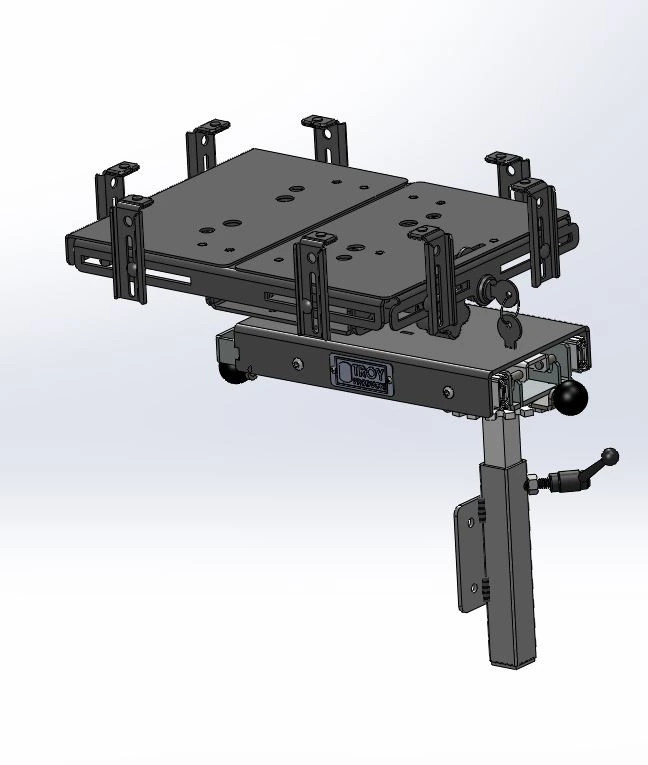 [CM-SDMT-SL-LT17] - Console Side-Mount Computer Mount with Rotating & Extendable Slide-Arm & Standard Laptop Tray