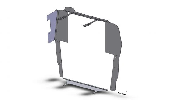 [P-MFK-4] - Front partition filler panel Mounting kit for 2008-2024 Chevrolet G-Series van with dual side, swing out doors used