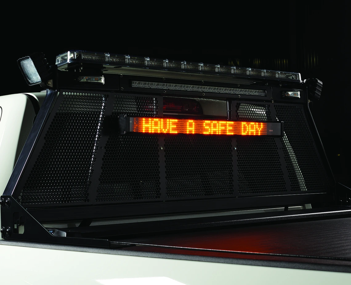 Message board on a Dodge Ram truck