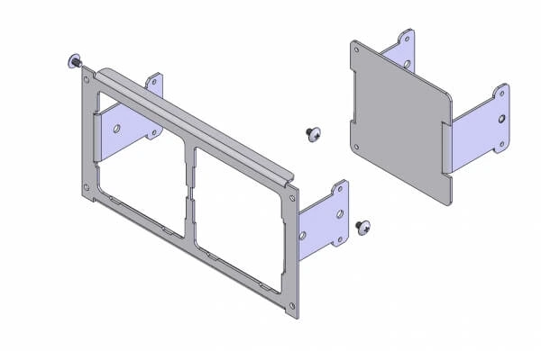 [C-EB45-APX-1P] - 1-Piece Equipment Mounting Bracket, 4.5" Mounting Space, Fits Motorola APX-Series Chargers