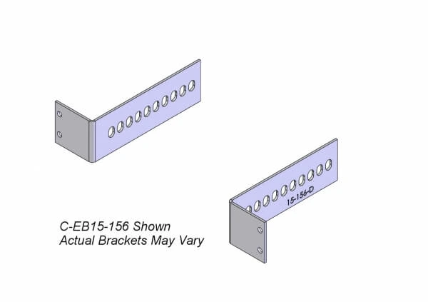 [C-EB15-112] - OBSOLETE – 2-Piece Equipment Mounting Bracket, 1.5" Mounting Space, 1.12" Bend