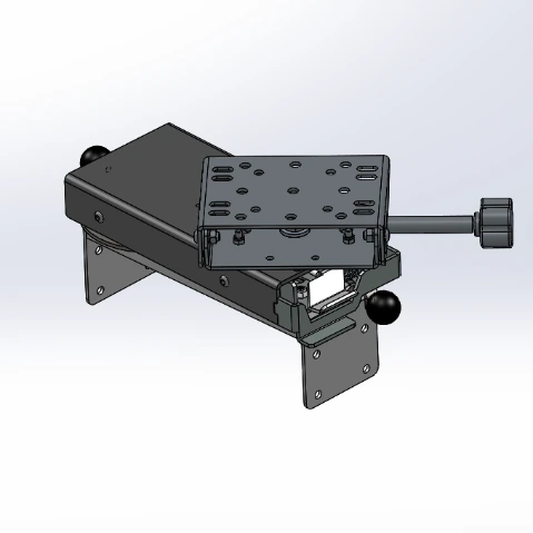 [CM-UMSH-SL-LED] - Console Short Bracket U-Mount Computer Mount with Rotating & Extendable Slide-Arm