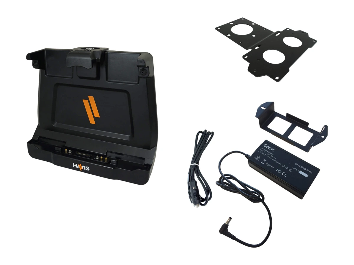 [PKG-DS-GTC-1302-3] - Package – Docking Station for Getac ZX10 Tablet With Triple Pass-Thru Antenna Connections, External Power