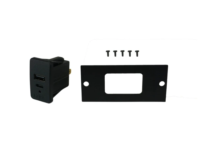 [C-W-USB-1] Console Accessory Bracket Kit with 1 USB-C & USB Type A Dual Port Charger for 3.3" Section of VSW Consoles
