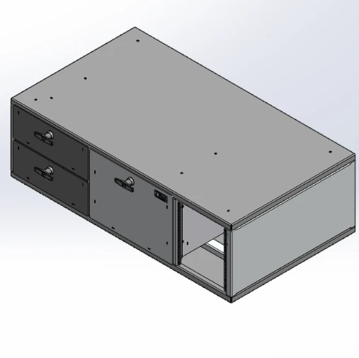 [CP-MS-3D-22] - Command Post Module, 39" W x 22" L x 12" H with three storage drawers and Equipment mounting area