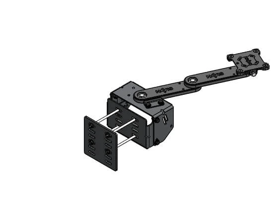 [MH-ARM-0606] - Forklift Pillar Mount & Swivel Arm For Keyboards With 6" Base & 6" Extension