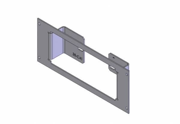 [C-EB35-C41-1P] - OBSOLETE – 1-Piece Equipment Mounting Bracket, 3.5" Mounting Space, Fits Carson SC-411 Siren