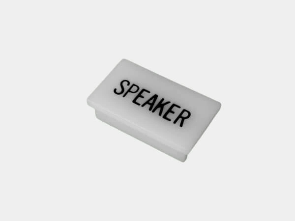 [C-LABEL-SPEAKER] - Standard White Switch Label W/ Black Imprint