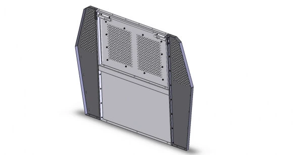 [P-FRONT-1] - Front Partition With Emergency Exit Hatch for Chevrolet Vans