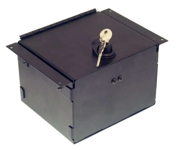 [C-AP-0645-L] - 6" Accessory Pocket W/Hinged Lid & Lock, 4.5" Deep