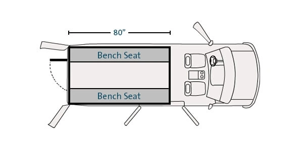 [PT-F06-80-1] - Prisoner Transport Insert For 2015-2024 Ford Transit Medium roof long length 148" WB Cargo Van