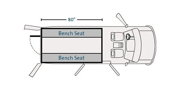 [PT-F06-80-1] - Prisoner Transport Insert For 2015-2024 Ford Transit Medium roof long length 148" WB Cargo Van