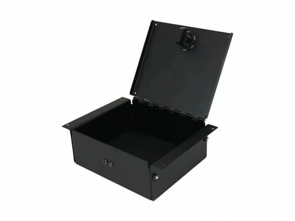 [C-AP-0625-L] - 6" Accessory Pocket W/Hinged Lid & Lock, 2.5" Deep