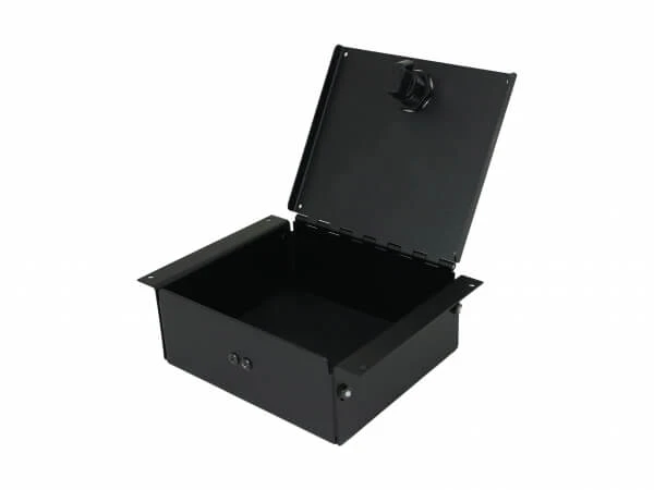 [C-AP-0625-L] - 6" Accessory Pocket W/Hinged Lid & Lock, 2.5" Deep