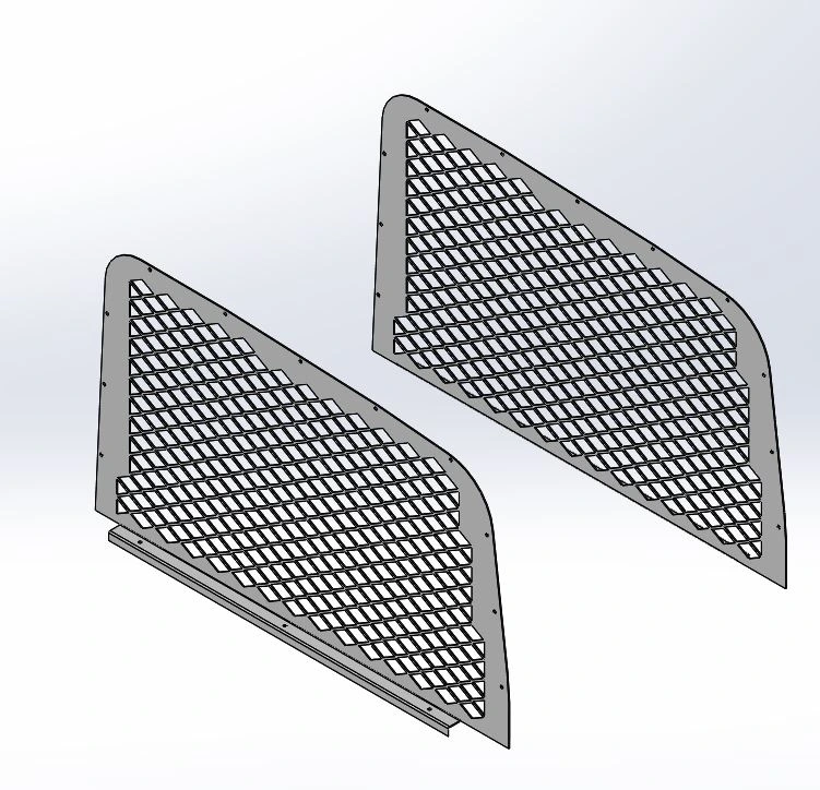 [AC-DG2500-SET] - Dodge Ram Driver and Passenger Side Diamond Punched Window Guards