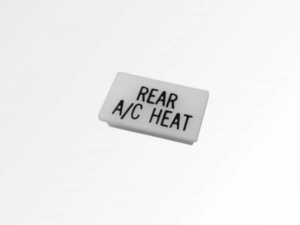 [C-LABEL-REAR-AC-HEAT] - Standard White Switch Label W/ Black Imprint
