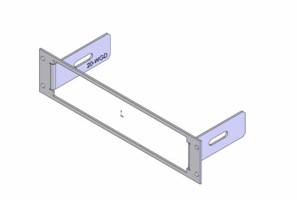 [C-EB20-WGD-1P] - 1-Piece Equipment Mounting Bracket, 2" Mounting Space, Fits Motorola WatchGuard 4RE DVR
