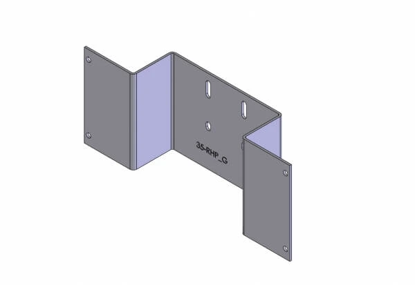 [C-EB35-RHP-1P] - 1-Piece Equipment Mounting Bracket, 3.5" Mounting Space, – Fits AceK9 Hot-N-Pop control head used in Havis Mod