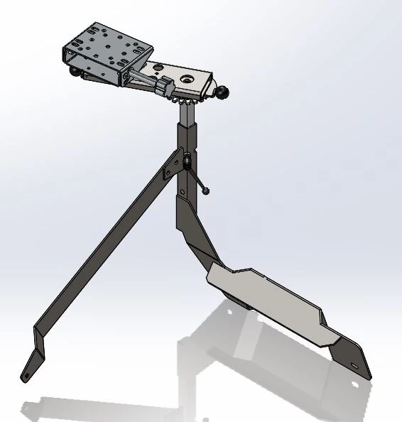 [CM-PSDR-SA-LED] - Dodge RAM Passenger Seat Computer Mount with Rotating Swing-Arm