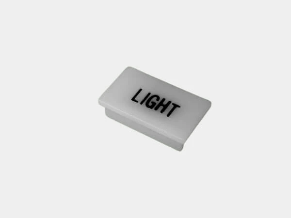 [C-LABEL-LIGHT] - Standard White Switch Label W/ Black Imprint