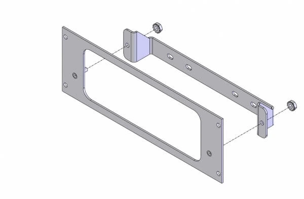 [C-EB30-SO9-1P] - OBSOLETE – 1-Piece Equipment Mounting Bracket, 3" Mounting Space, Fits SoundOff Signal ETSP990