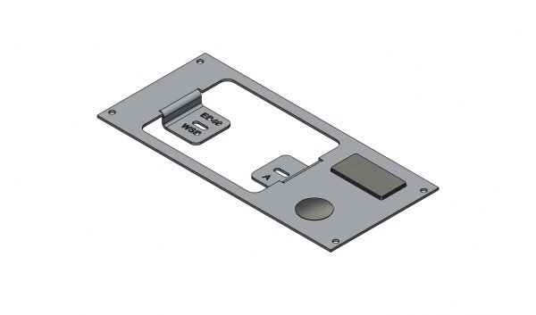 [C-EB40-WSB-1P] - 1-Piece Equipment Mounting Bracket, 4" Mounting Space, Fits Whelen Arges Remote Spotlight Control Head