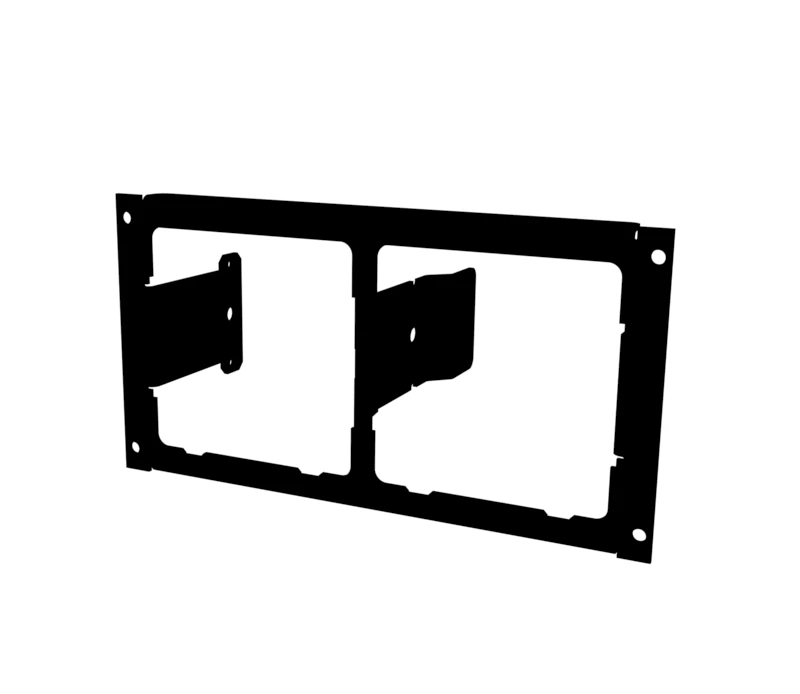 [C-EB45-AP2-1P] - 1-Piece Equipment Mounting Bracket, 4.5" Mounting Space, Fits Two Motorola APX-Series Chargers